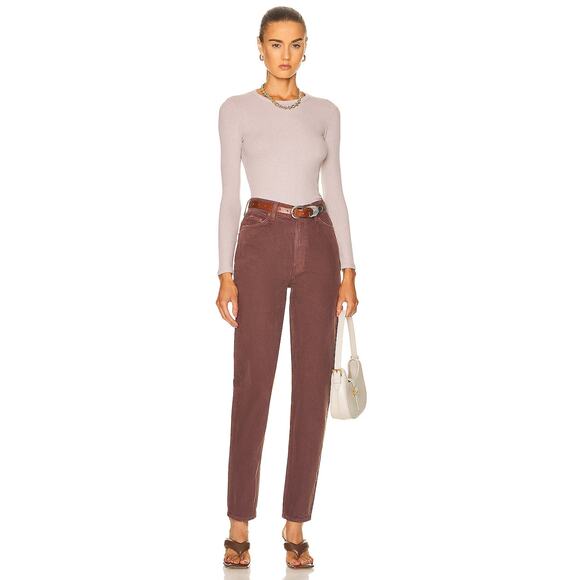 MOTHER FRENCH ROAST BROWN SNACKS HIGH WAISTED TWIZZY SKIMP JEANS - Picture 1 of 9